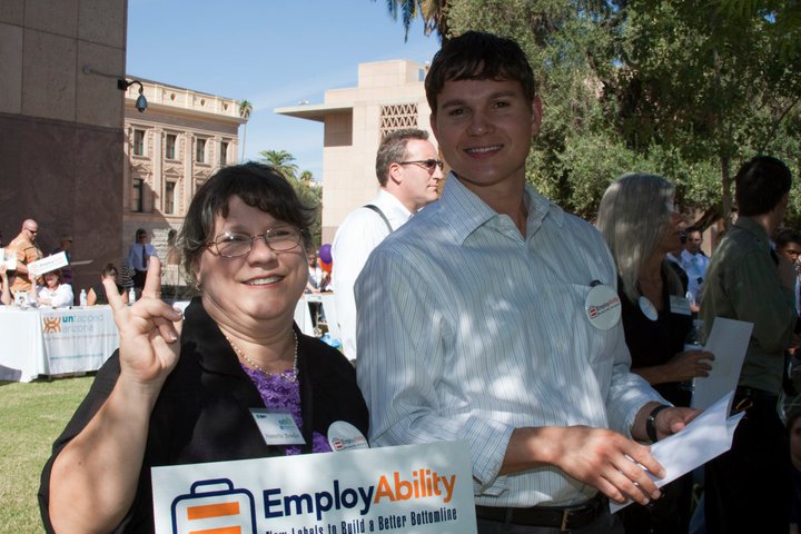 Dr. Nanette Odell at the "EmployAbility" Rally in Phoenix, Arizona