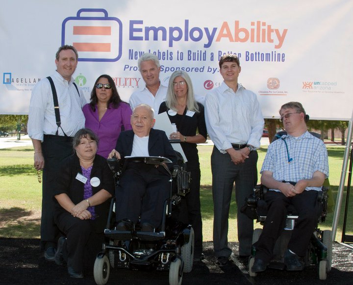 Dr. Nanette Odell and her team at the "EmployAbility" Rally in Phoenix, Arizona