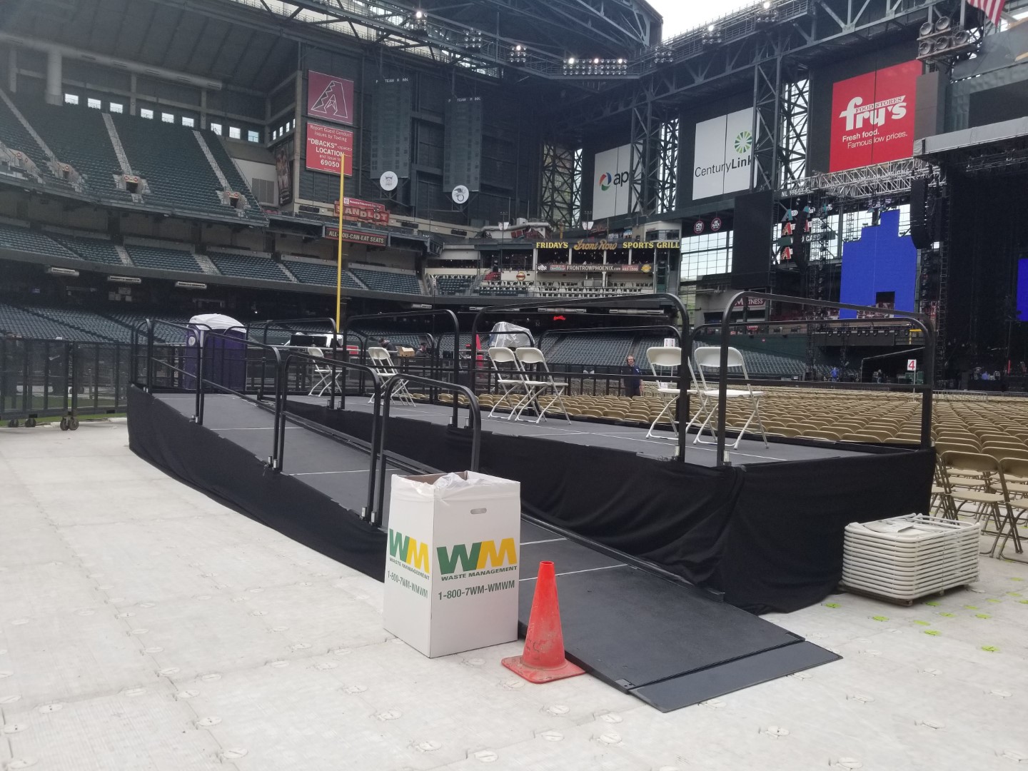 Wheelchair accessible seating for a concert at Chase Field